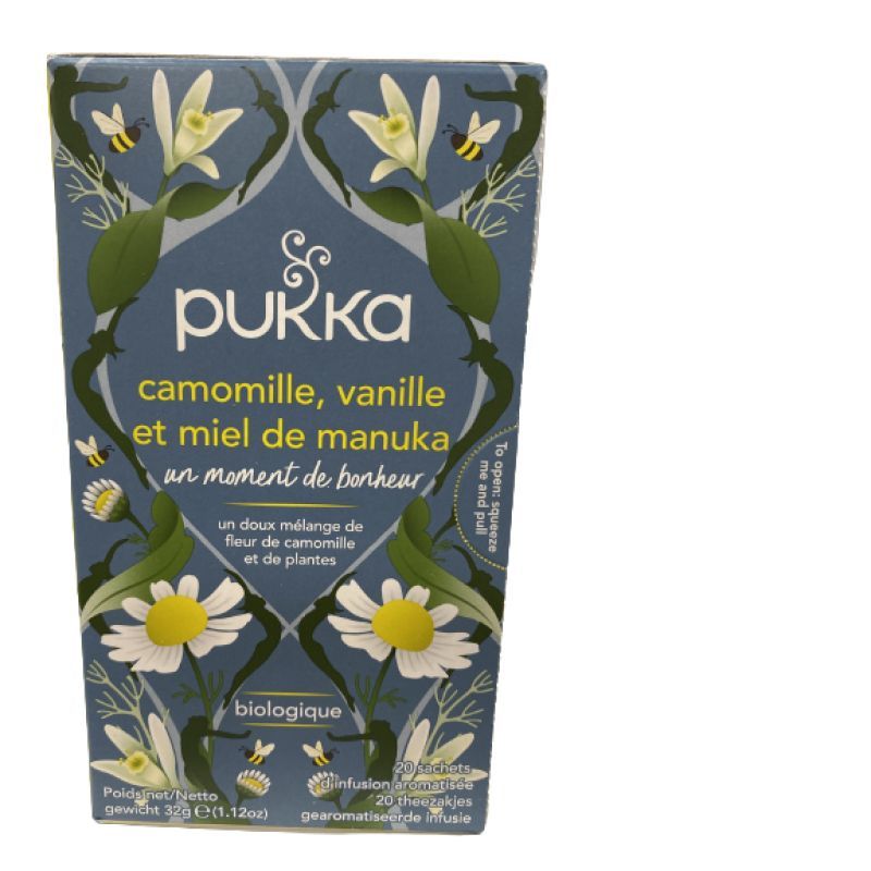 Pukka Infusion Camomille,Vanille et miel de manuka 20 sachets