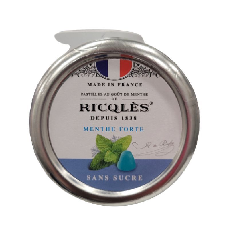 Ricqlès - Pastilles à la Menthe Forte Sans Sucre 45 g
