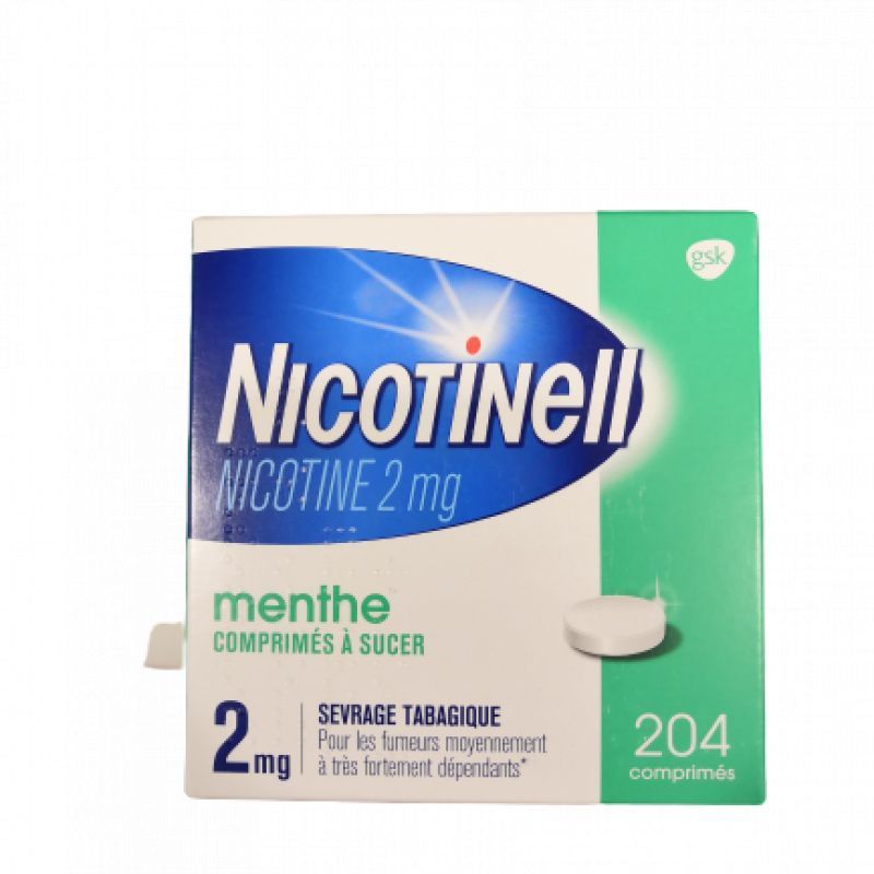 Nicotinell 2mg Cpr Sucer Menthe 204cp