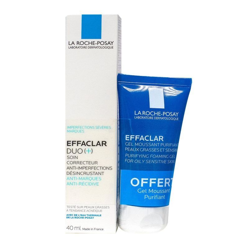 Effaclar duo+ soin correcteur 40ml + gel moussant 50ml