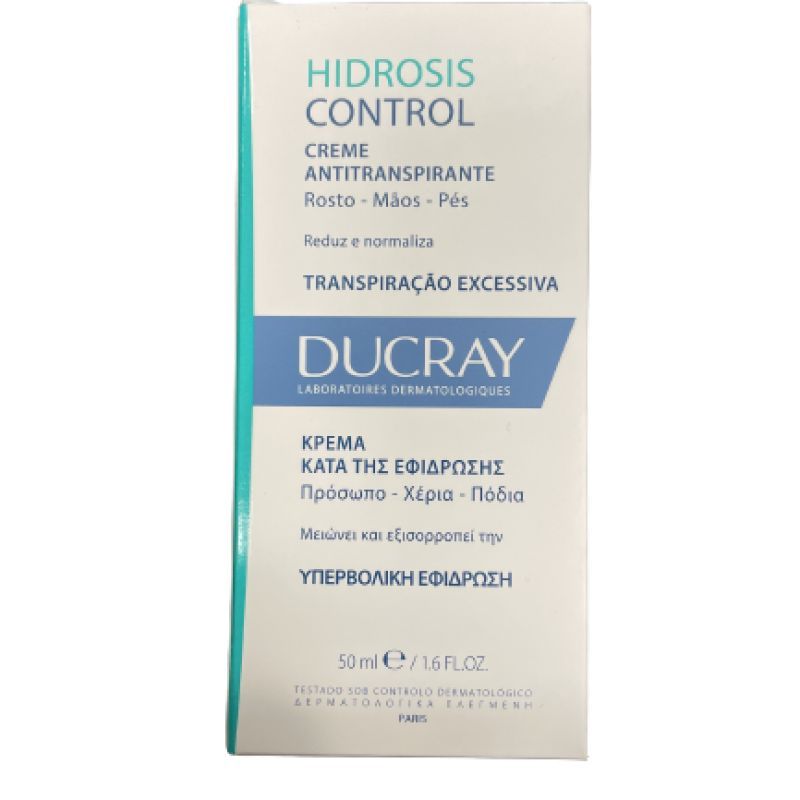 Hidrosis control crème anti-transpirante visage/main/pieds +50mL