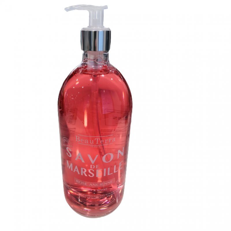 Savon de Marseille Rose ancienne corps et mains 1L