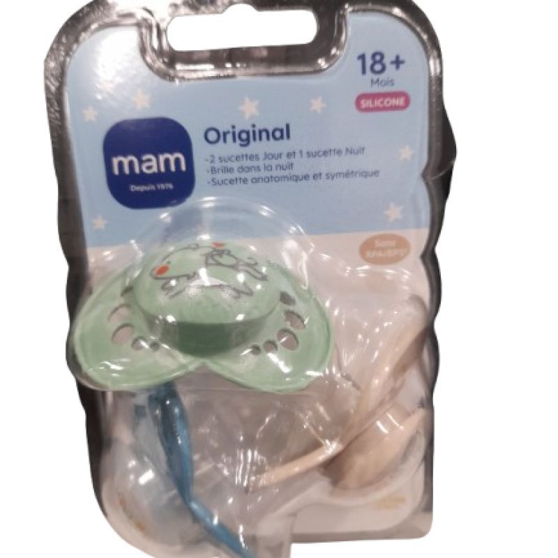 MAM Original silicone + 18 mois (anatomique et symétrique)