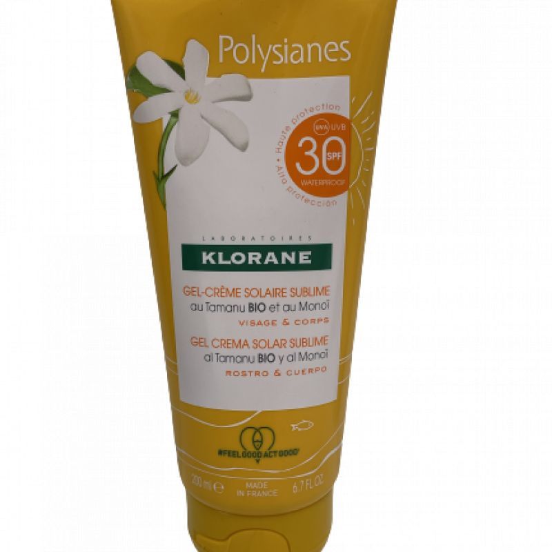 gel crème solaire sublime spf30 tamanu bio et monoï +200mL