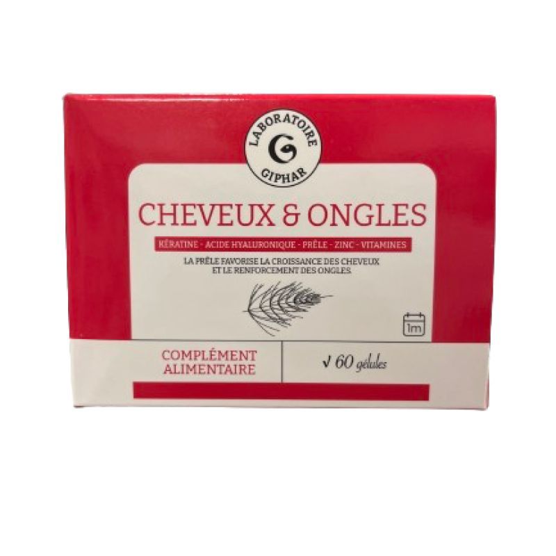 Giphar Cheveux et Ongles 60 gélules