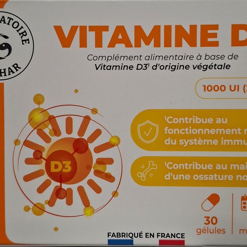 Giphar - Vitamine D3 - 30gélules