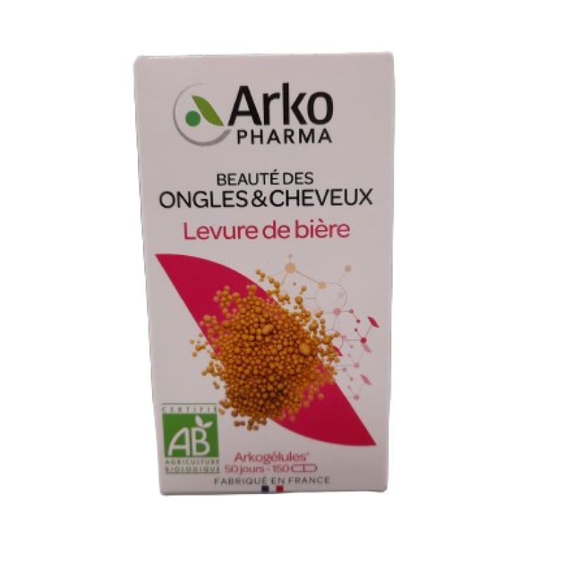 Arkogélules levure de bière beauté cheveux 150 gélules