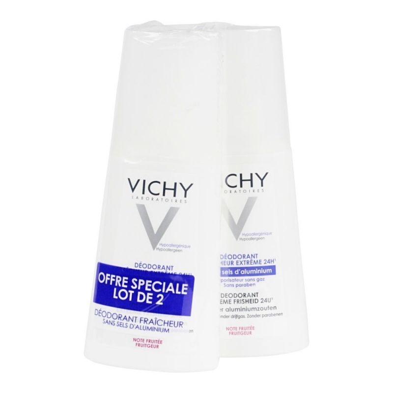 Vichy - Déodorant spray 24h peaux sensibles sans sels d'aluminium 2x100mL