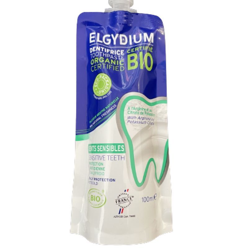 Elgydium dentifrice dents sensibles BIO 100mL