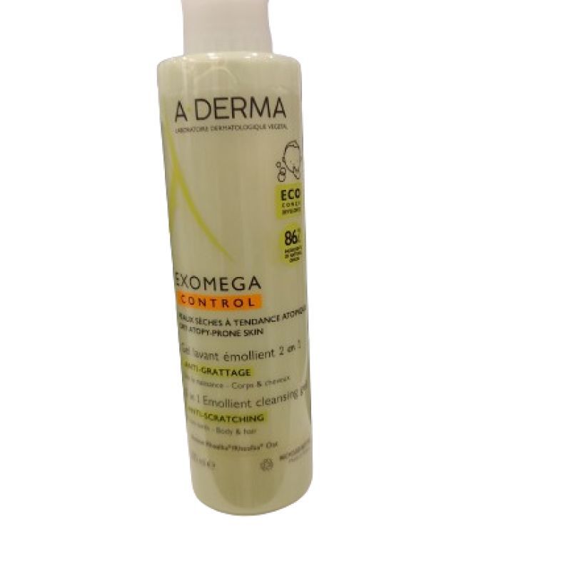 Exomega Control Gel Lavant Émollient 2en1 Anti-Grattage 200 ml ADERMA