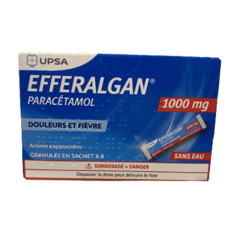 Efferalgan 1g Cappuccino, 8 Sachets