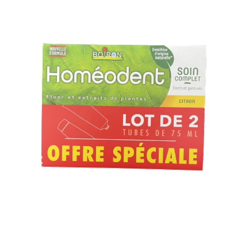 Homéodent dentifrice citron 2x75mL