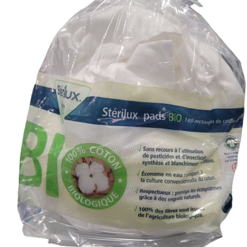 Sterilux Pads Bio Coton 8x10cm