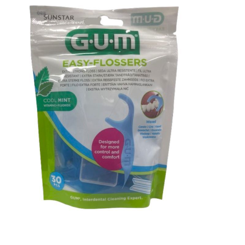 Fil dentaire GUM EASY-FLOSSERS 30 PCS