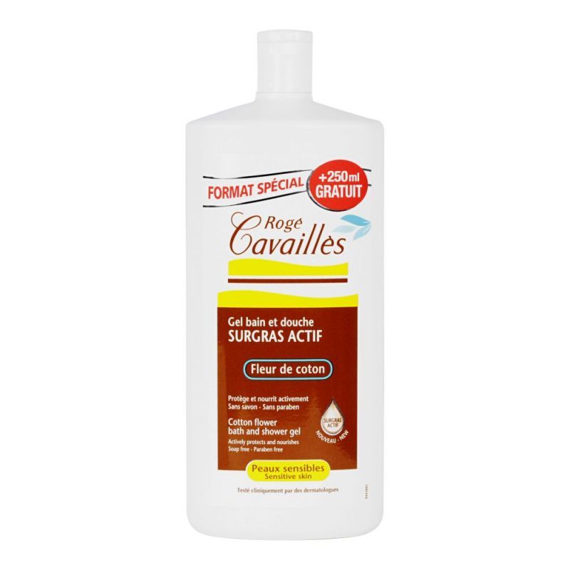 Cavailles Gel Bain et Douche Fleur de Coton - 1L