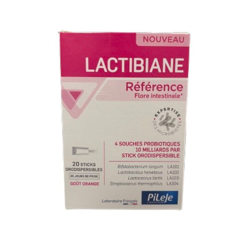 Lactibiane Référence Flore Intestinale 20 Sticks Orodispersible Gout Orange