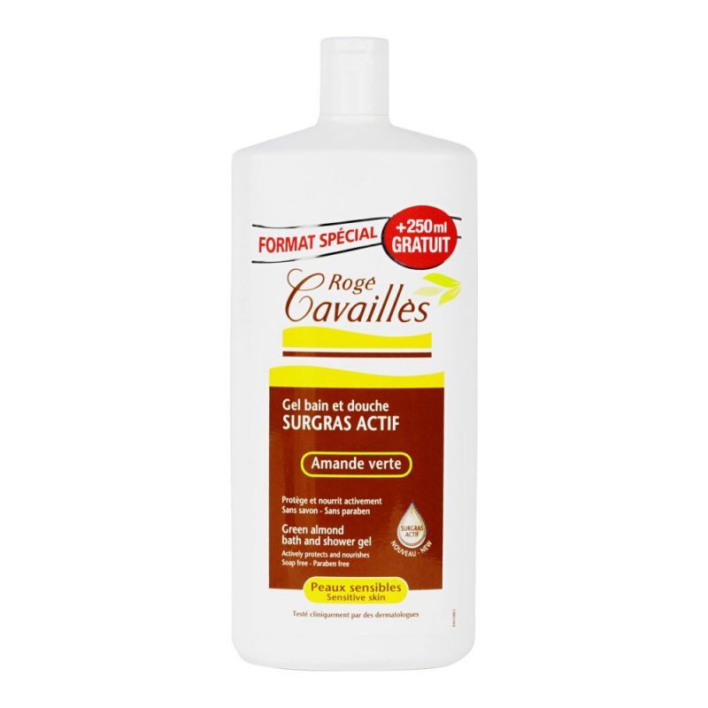 Cavailles Gel Bain et Douche Amande Verte - 1L