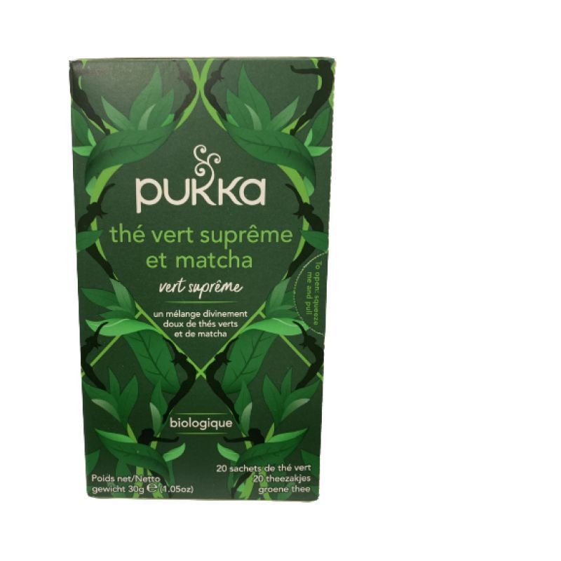 Pukka Infusion Thé vert suprême et matcha 20 sachets