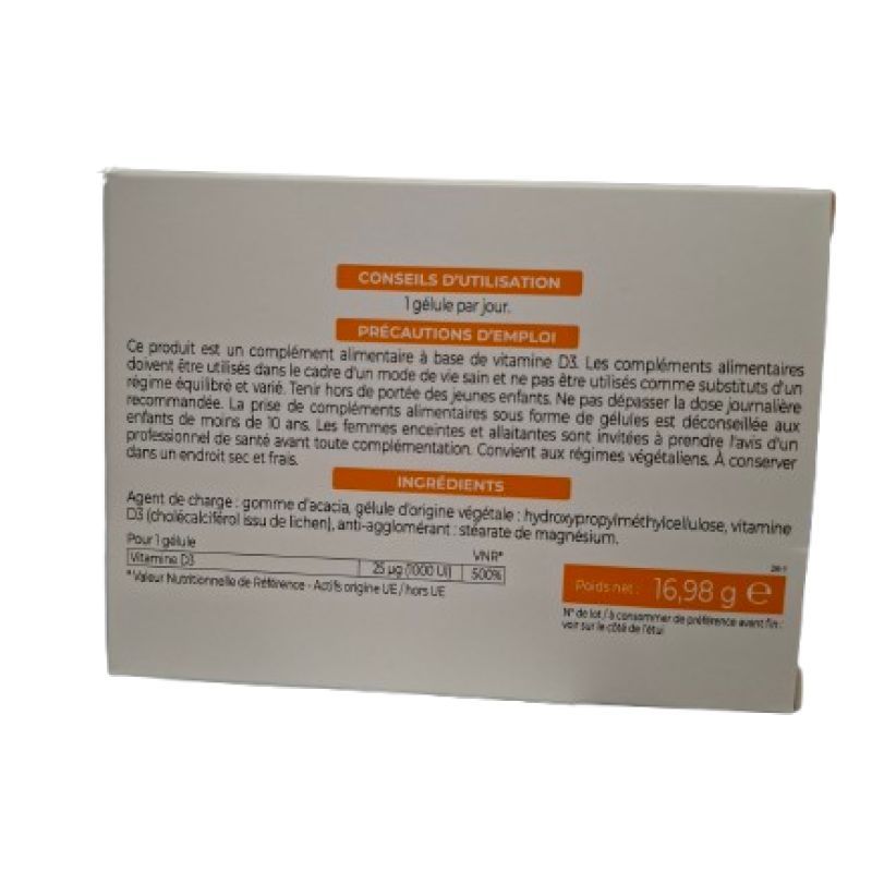 Giphar - Vitamine D3 - 30gélules