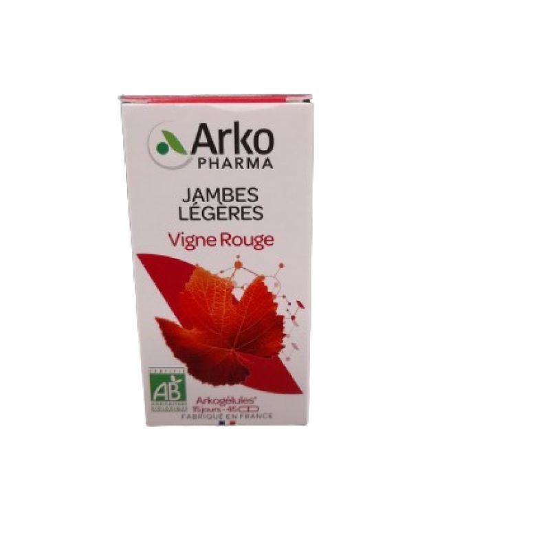 Arkogélules vigne rouge bio jambes légères 45 gélules