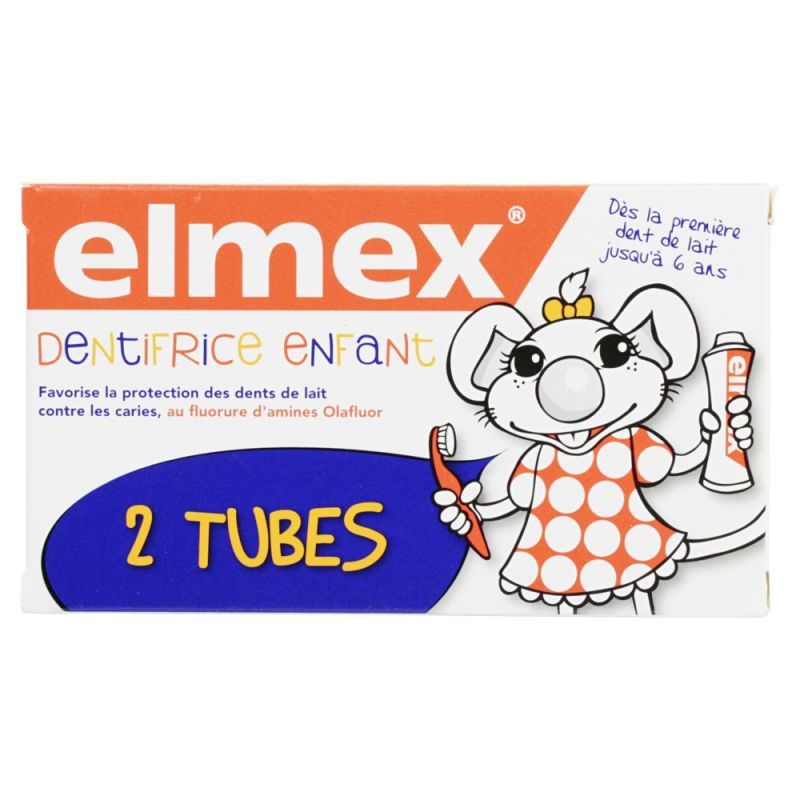 Elmex - Dentifrice enfant 0-6ans 50mL x2