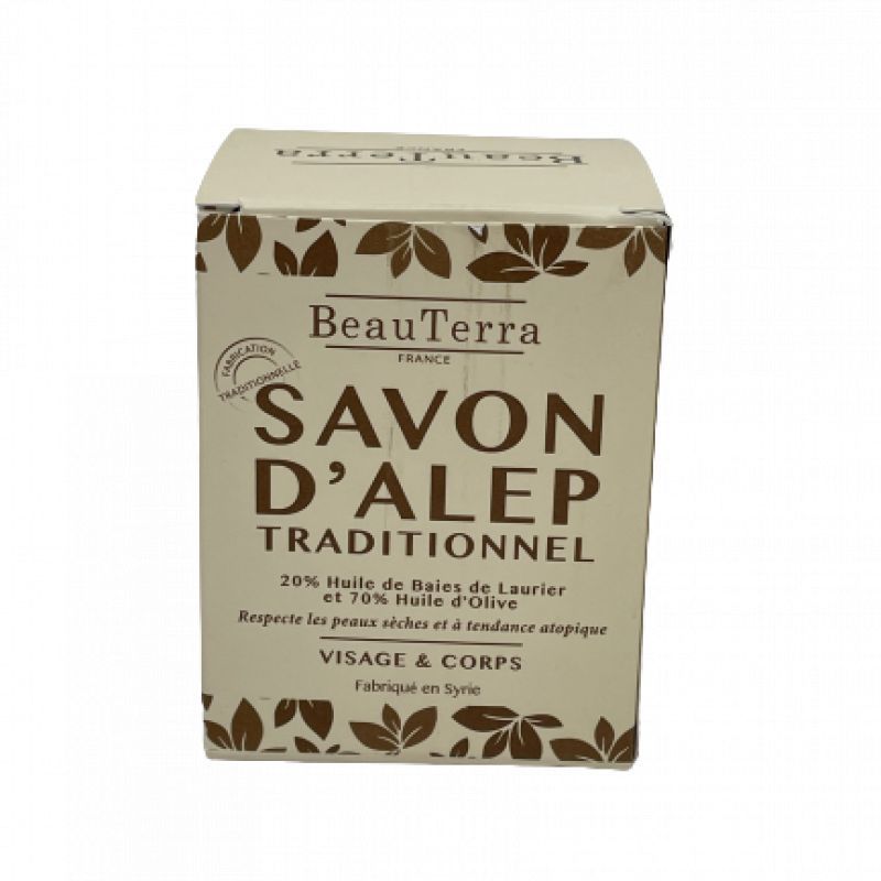 Savon d'Alep traditionnel visage et corps +190g