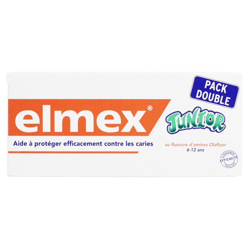 Elmex - Dentifrice junior 6-12ans 2x75mL
