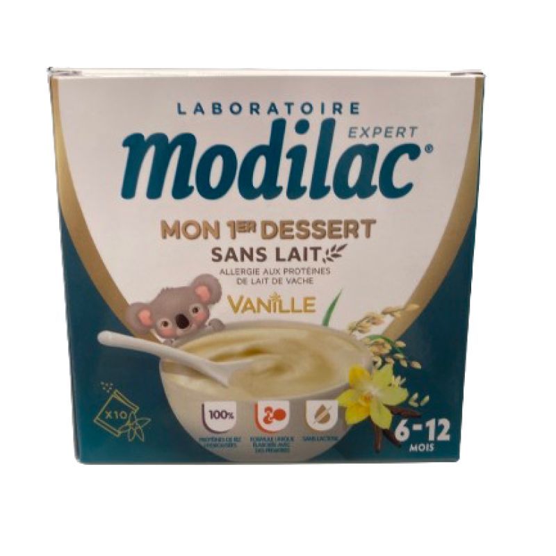 Modilac Mon 1er Dessert Sans Lait Vanille 6-12mois 10 sachets