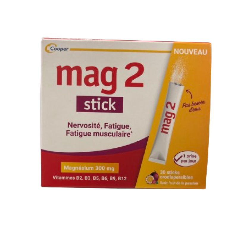 Mag2 Stick 30 Sticks orodispersibles Gout Fruit de la passion