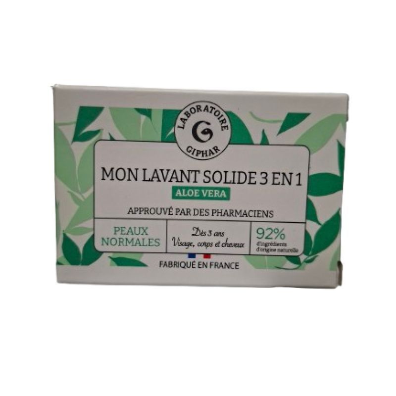 Giphar Mon Lavant Solide 3 en 1 Aloe Vera 65g