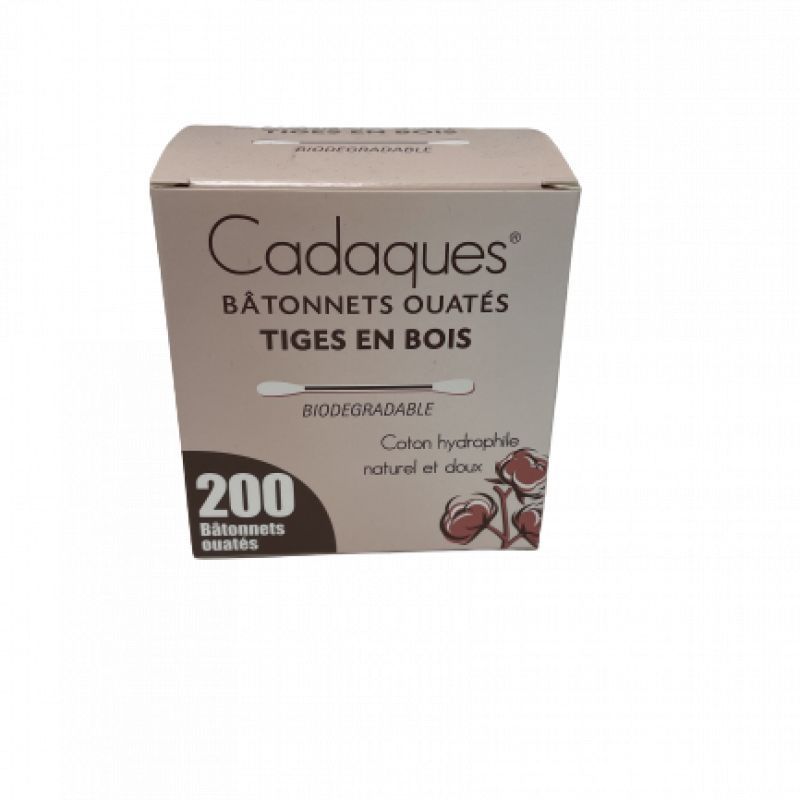 Coton tiges en bois biodégradable - 200 bâtonnets ouatés