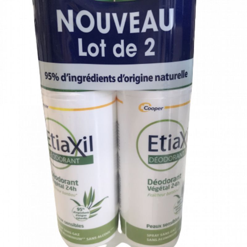 déodorant spray sans gaz végétal 24h fraîcheur bambou 2x100mL