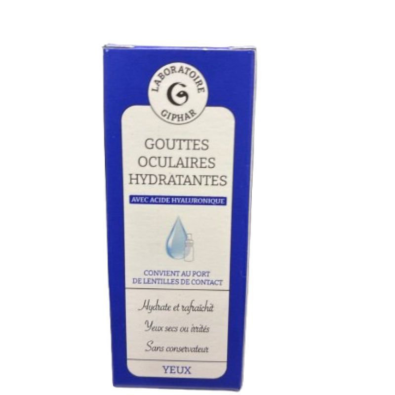 Giphar Gouttes Oculaires Hydratantes Avec Acide Hyaluronique 10ml