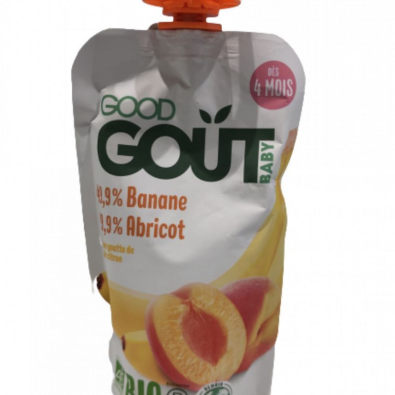 Gourde de fruits banane abricot 120g - Dès 4 mois