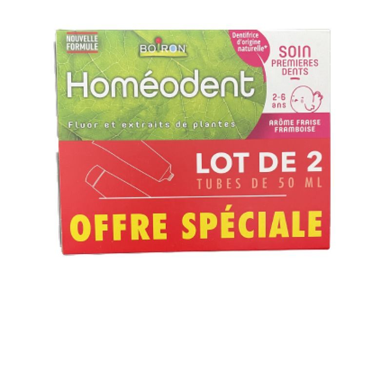 Homédodent dentifrice 2-6ans 2x50mL