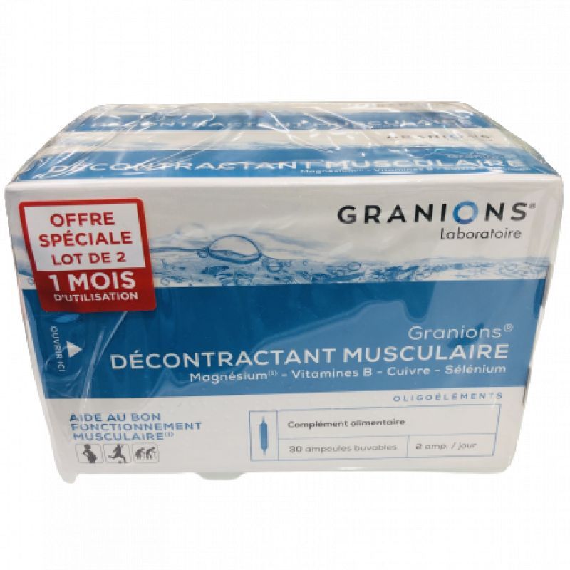 Granions Magnésium lot de 2 X 30amp +2mL