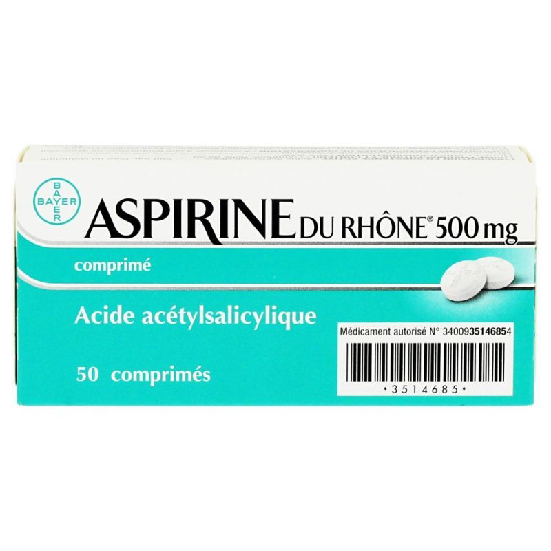 Aspirine du Rhône 500mg - 50 comprimés