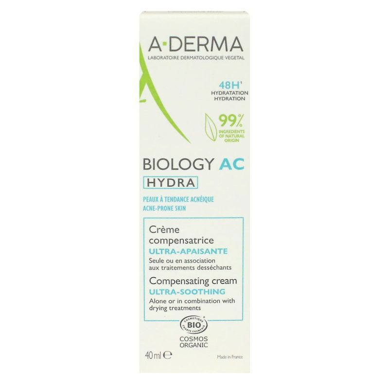 Biology AC Hydra crème compensatrice ultra apaisante bio 40ml