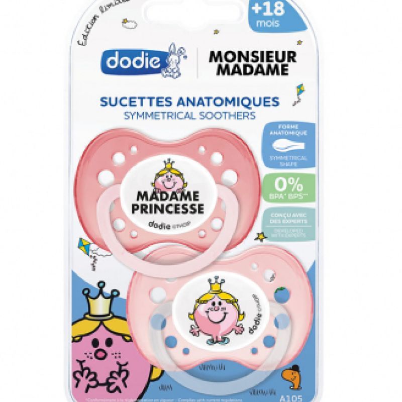 2 Sucettes Anatomiques +18mois [Mme Princesse]