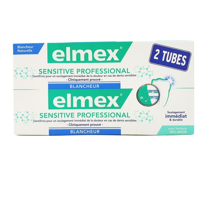 Elmex Dentifrice Sensitive Pro Blanc 2x75mL