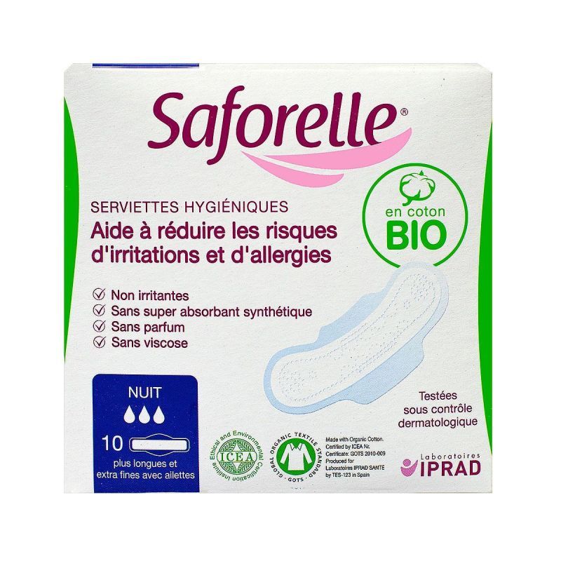 Saforelle Coton Prot Serv Nuit