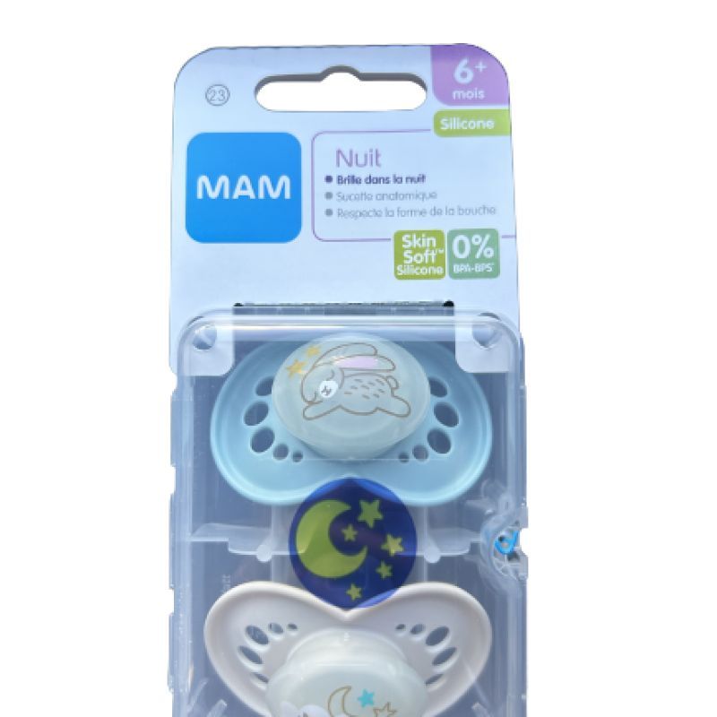 Sucette MAM Anat Nuit Silicone 6+mois