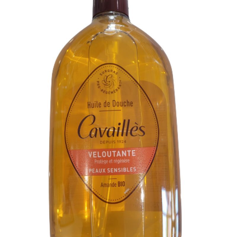 Cavailles - Huile de douche veloutante à l'amande bio - 750 ml