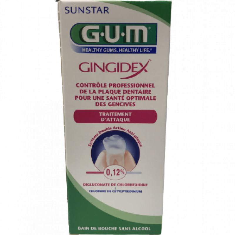GUM Gingidex 0.12% - Bain de bouche Traitement d'attaque