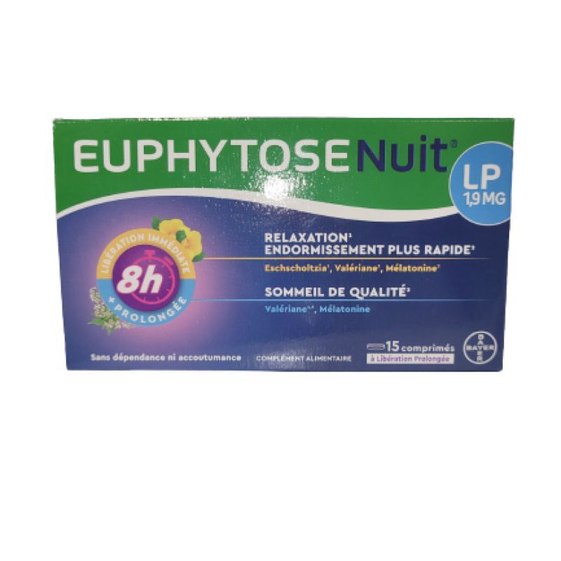 EuphytoseNuit LP 1,9mg 15 comprimès