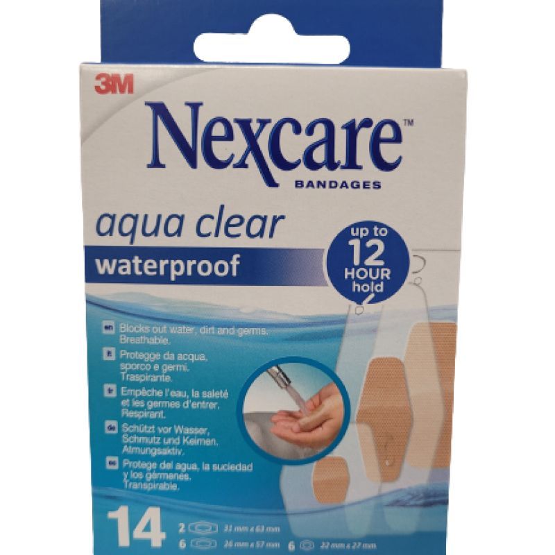 Nexcare - aqua clear waterproof 14 pansements