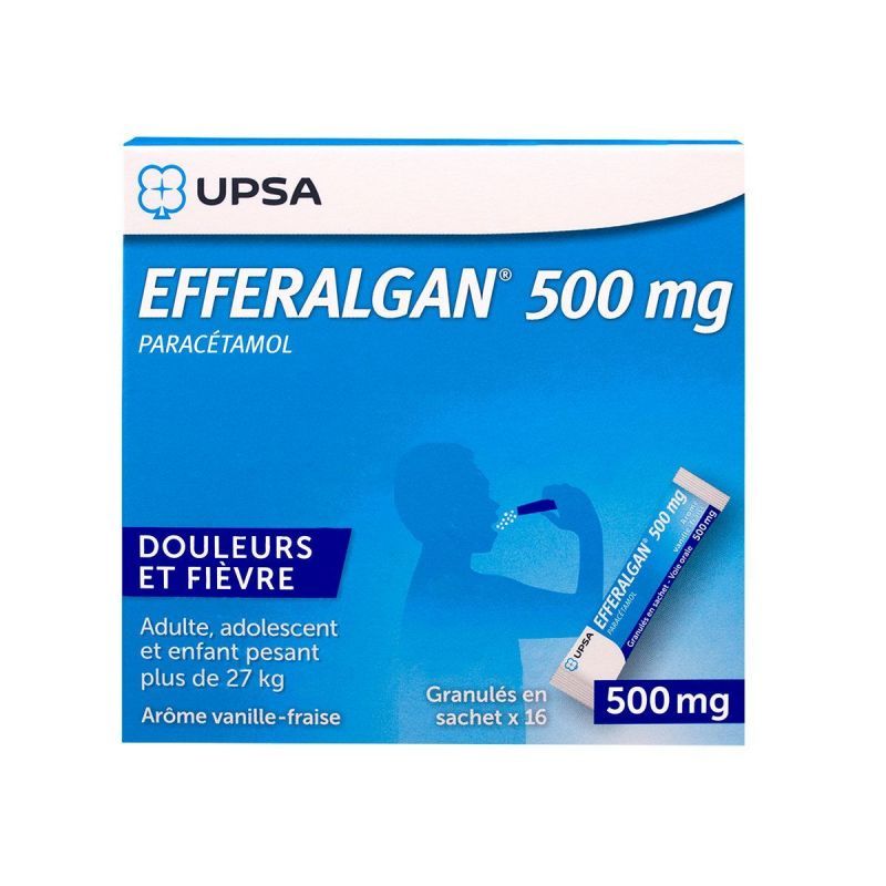 Efferalgan 500mg Vanille/Fraise 16 sachets