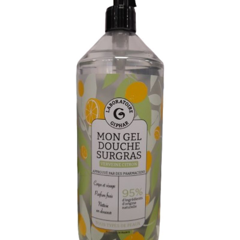 Giphar - Mon gel douche surgras Verveine citron 1 litre