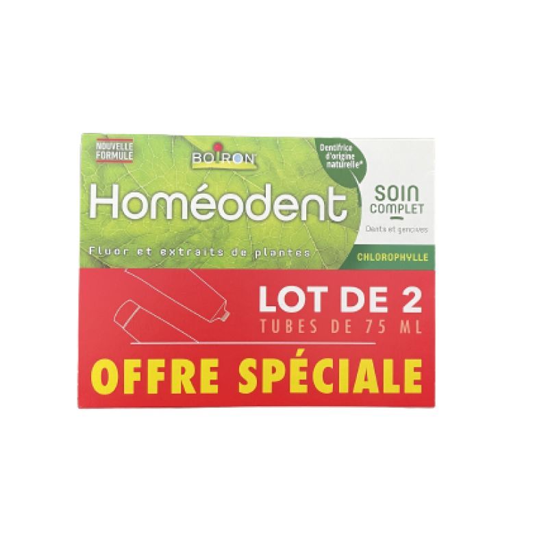 Homéodent dentifirce chlorophylle 2x75mL