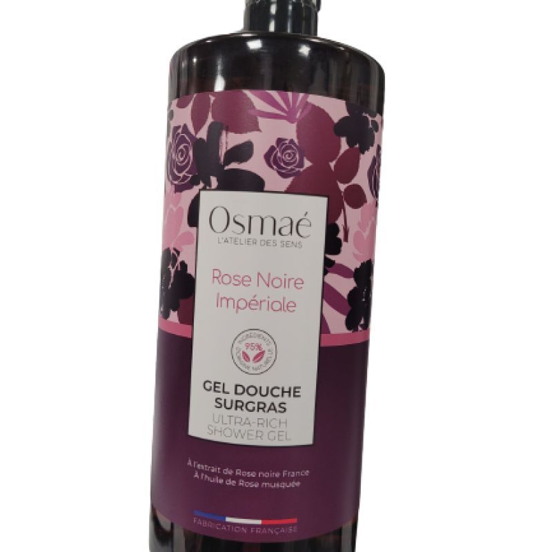 Osmaé - Gel douche surgras rose noire impériale 1L